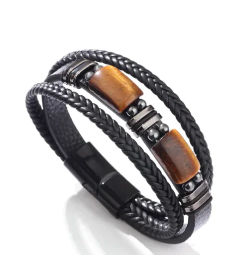 Son's Tiger Eye Charm Bracelet