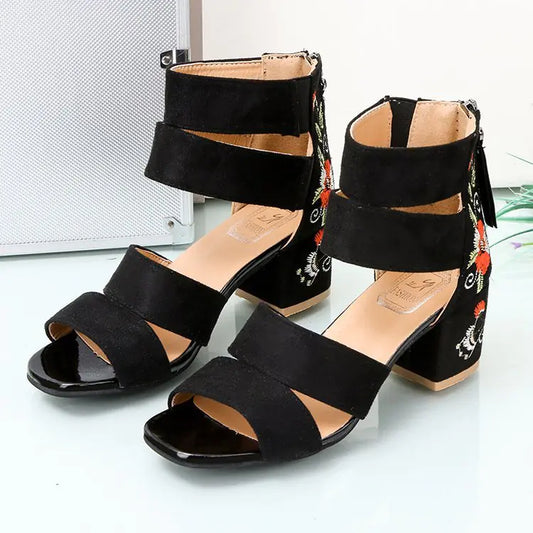 Ladies' Summer Mid-Heel Block Sandals